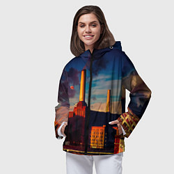 Ветровка с капюшоном женская Animals - Pink Floyd, цвет: 3D-черный — фото 2