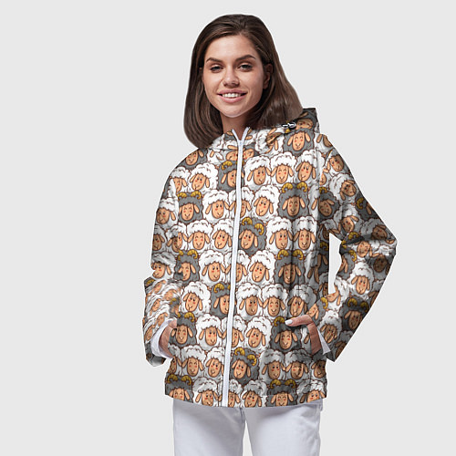 Женская ветровка Овечки и барашки / 3D-Белый – фото 3