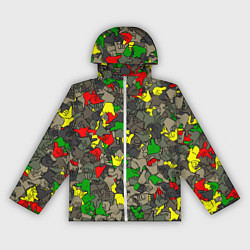 Ветровка с капюшоном женская Раста-камуфляж, цвет: 3D-белый