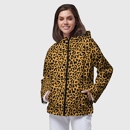 Женская ветровка Леопард Leopard / 3D-Черный – фото 3