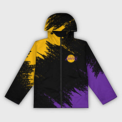 Ветровка с капюшоном женская LAKERS БРЫЗГИ КРАСОК, цвет: 3D-черный