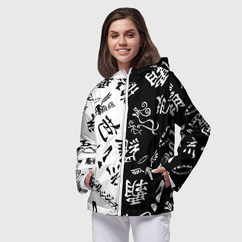 Женская ветровка Tokyo Revengers Black & White / 3D-Белый – фото 3