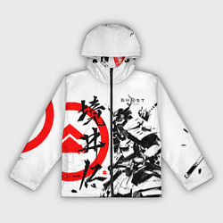 Ветровка с капюшоном женская Ghost of Tsushima Самурай, цвет: 3D-черный