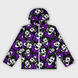 Ветровка с капюшоном женская JOJO KILLER QUEEN КОРОЛЕВА УБИЙЦА УЗОР, цвет: 3D-белый