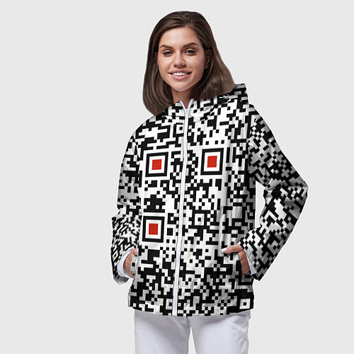 Женская ветровка Отвали - нецензурно / 3D-Белый – фото 3