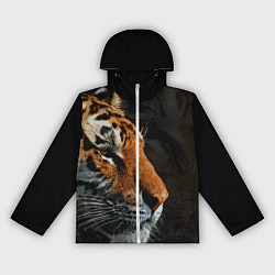 Ветровка с капюшоном женская АМУРСКИЙ ТИГР TIGER, цвет: 3D-белый