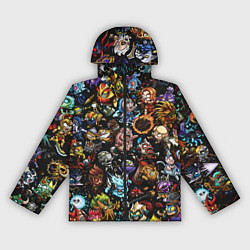 Ветровка с капюшоном женская DOTA 2 ВСЕ ПЕРСОНАЖИ В ЦВЕТЕ, цвет: 3D-черный