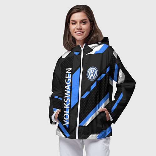 Женская ветровка VOLKSWAGEN GEOMETRY SPORT / 3D-Белый – фото 3