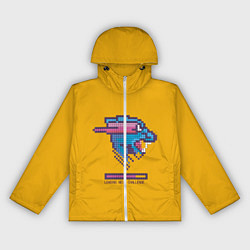 Ветровка с капюшоном женская Mr Beast Pixel Art, цвет: 3D-белый