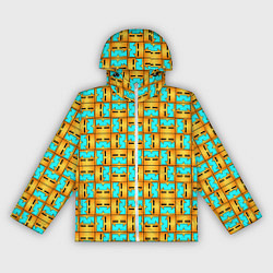 Ветровка с капюшоном женская GEOMETRY DASH CLASSIC FACE PATTERN КЛАССИКА, цвет: 3D-белый