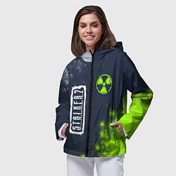 Ветровка с капюшоном женская STALKER 2 Краски 7, цвет: 3D-черный — фото 2