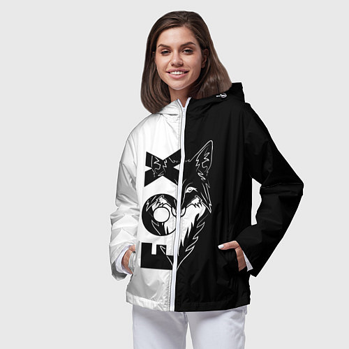 Женская ветровка FOX Лис / 3D-Белый – фото 3