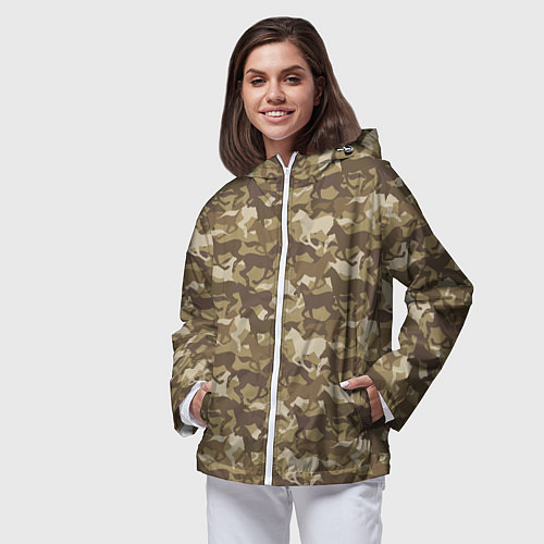 Женская ветровка Бегущие Дикие Лошади / 3D-Белый – фото 3