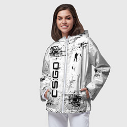 Ветровка с капюшоном женская Кс го : cs go, цвет: 3D-белый — фото 2