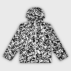 Ветровка с капюшоном женская Стиль QR код, цвет: 3D-белый