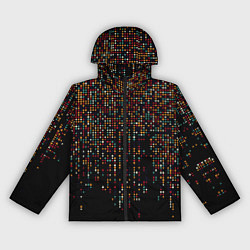 Ветровка с капюшоном женская Цветные точки, цвет: 3D-черный