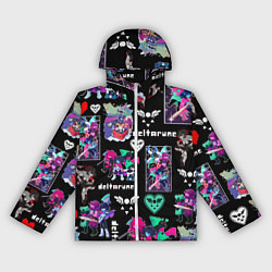 Ветровка с капюшоном женская DELTARUNE PATTERN ART ГЕРОИ ДЕЛЬТАРУН, цвет: 3D-белый