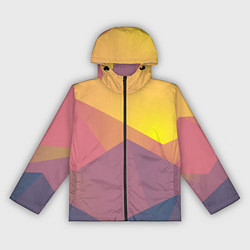 Ветровка с капюшоном женская Рассвет в горах искусства, цвет: 3D-черный