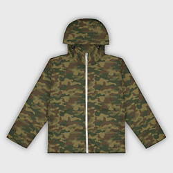 Ветровка с капюшоном женская Камуфляж: хаки, цвет: 3D-белый