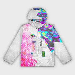 Ветровка с капюшоном женская Шаза Психоделика, цвет: 3D-белый