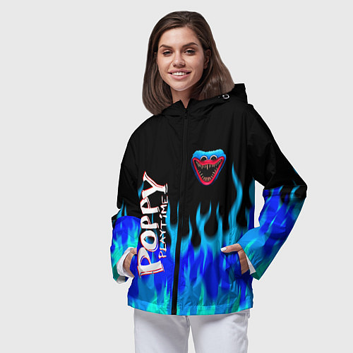Женская ветровка Poppy Playtime - Fire / 3D-Черный – фото 3