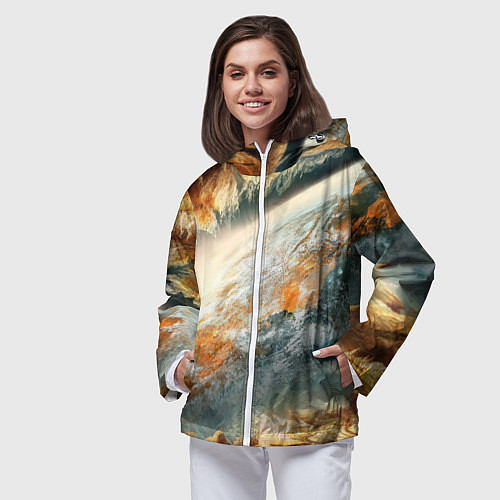 Женская ветровка Песчаный Космос / 3D-Белый – фото 3