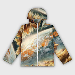 Ветровка с капюшоном женская Песчаный Космос, цвет: 3D-белый