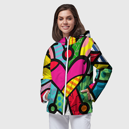 Женская ветровка Ромеро Бритто Арт / 3D-Белый – фото 3