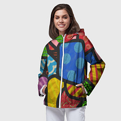 Ветровка с капюшоном женская В стиле ромеро бритто, цвет: 3D-белый — фото 2