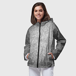 Ветровка с капюшоном женская Коллекция Get inspired! Абстракция Fl-158, цвет: 3D-черный — фото 2
