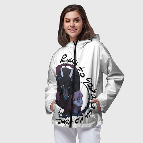 Женская ветровка RYUU TO SOBAKASU NO HIME by ezaia / 3D-Черный – фото 3