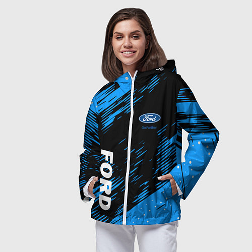 Женская ветровка Форд , Ford / 3D-Белый – фото 3