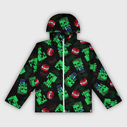 Ветровка с капюшоном женская Майнкрафт Minecraft, цвет: 3D-белый