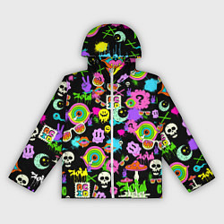 Ветровка с капюшоном женская ACID, цвет: 3D-белый