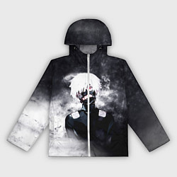 Ветровка с капюшоном женская Токийский Гуль в Дыму Tokyo Ghoul Smoke, цвет: 3D-белый
