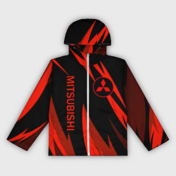 Ветровка с капюшоном женская Mitsubishi Авто для души, цвет: 3D-белый