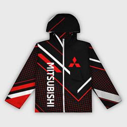 Ветровка с капюшоном женская Митсубиси, Mitsubishi Спорт, цвет: 3D-белый