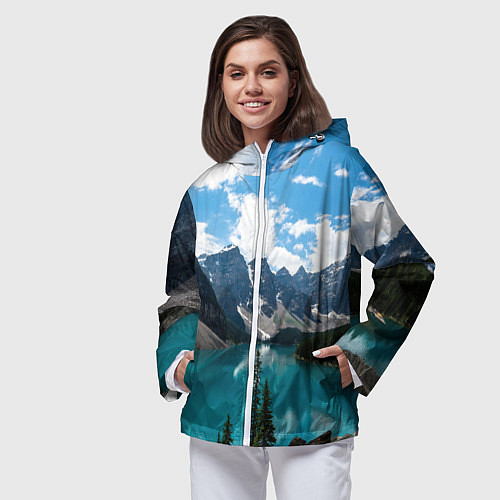 Женская ветровка КанадаБанф / 3D-Белый – фото 3