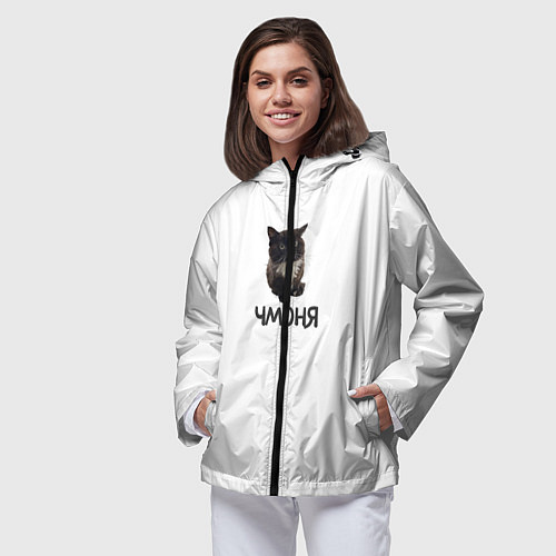 Женская ветровка Кот чмоня / 3D-Черный – фото 3