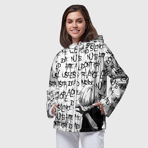 Женская ветровка DEAD INSIDE 1000-7 / 3D-Белый – фото 3