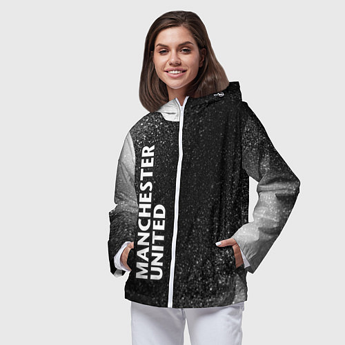 Женская ветровка МАНЧЕСТЕР ЮНАЙТЕД Шум По вертикали / 3D-Белый – фото 3