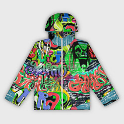 Ветровка с капюшоном женская Граффити с черепами, цвет: 3D-белый