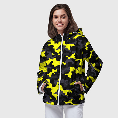 Женская ветровка Black Camo / 3D-Белый – фото 3