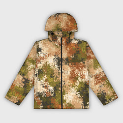 Ветровка с капюшоном женская Камуфляж Василиск Степь, цвет: 3D-черный