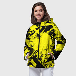 Ветровка с капюшоном женская Черно-желтый беспредел, цвет: 3D-черный — фото 2