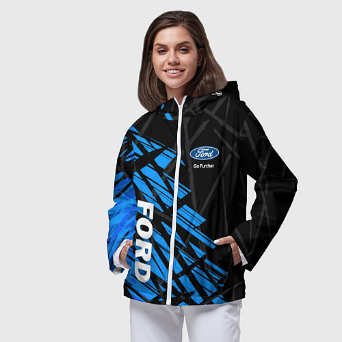 Женская ветровка FORD СОВРЕМЕННЫЙ СТИЛЬ / 3D-Белый – фото 3