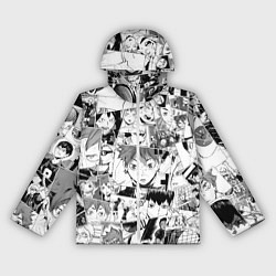 Ветровка с капюшоном женская Волейбол!! pattern, цвет: 3D-белый