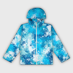 Ветровка с капюшоном женская Спортивный камуфляж Пикси - Лагуна, цвет: 3D-белый