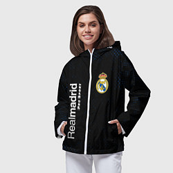 Ветровка с капюшоном женская REAL MADRID Pro Sport Потертости, цвет: 3D-белый — фото 2