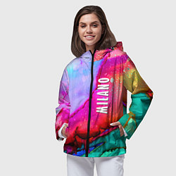 Ветровка с капюшоном женская Milano Fashion pattern, цвет: 3D-черный — фото 2